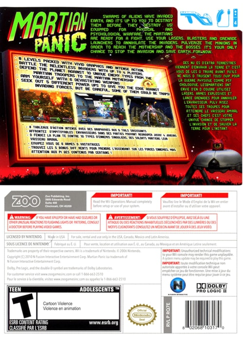 Martian Panic - Wii - Retro Island Gaming