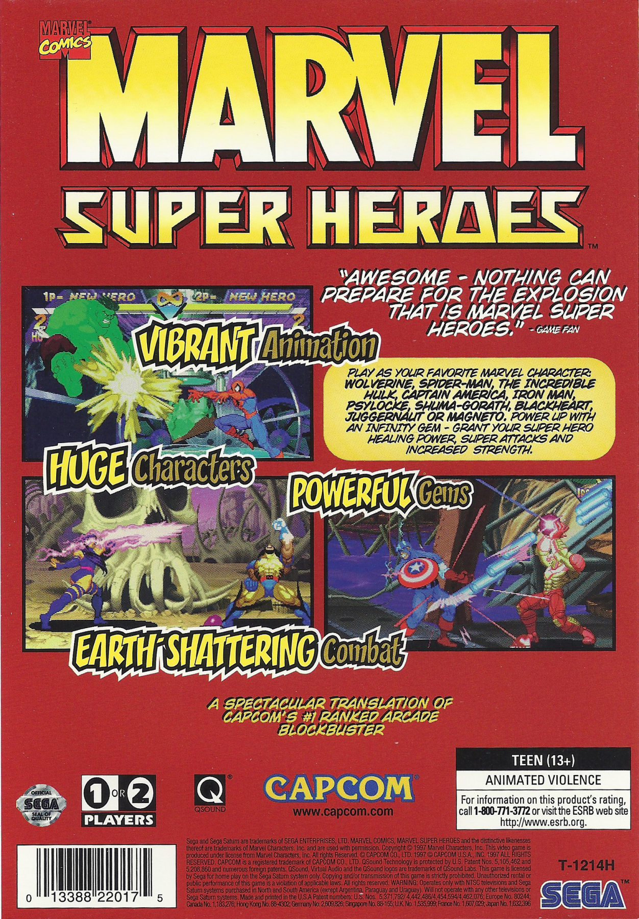 Marvel Super Heroes - Sega Saturn - Retro Island Gaming