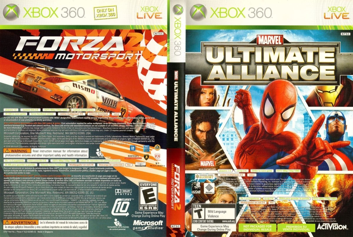 Marvel Ultimate Alliance & Forza 2 - Xbox 360 - Retro Island Gaming