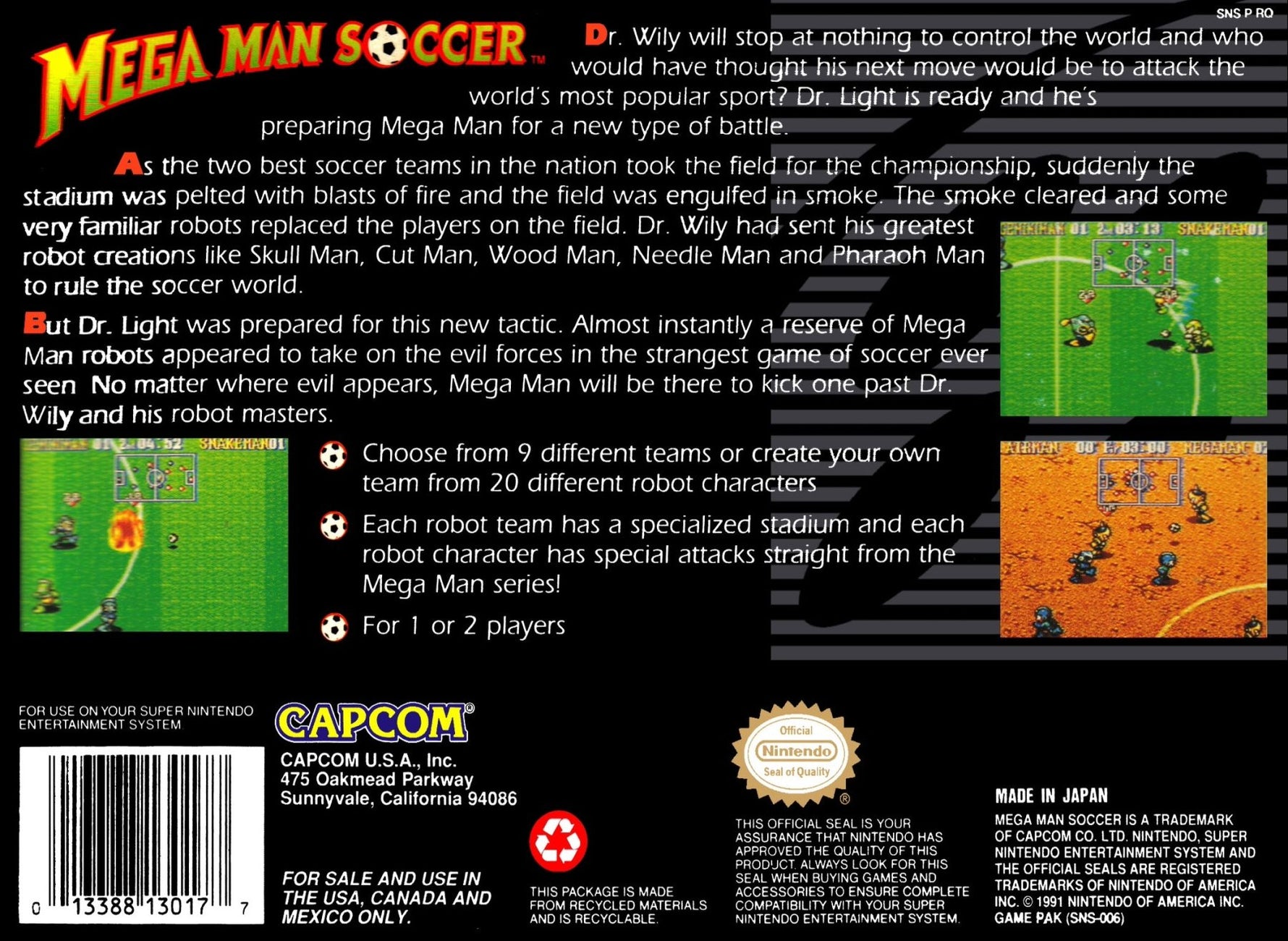 Mega Man Soccer - Super Nintendo - Retro Island Gaming
