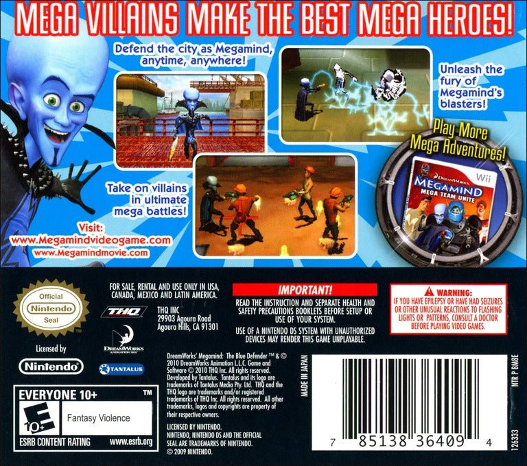 MegaMind: The Blue Defender - Nintendo DS - Retro Island Gaming