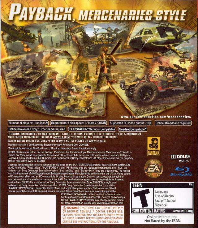 Mercenaries 2 World in Flames - Playstation 3 - Retro Island Gaming