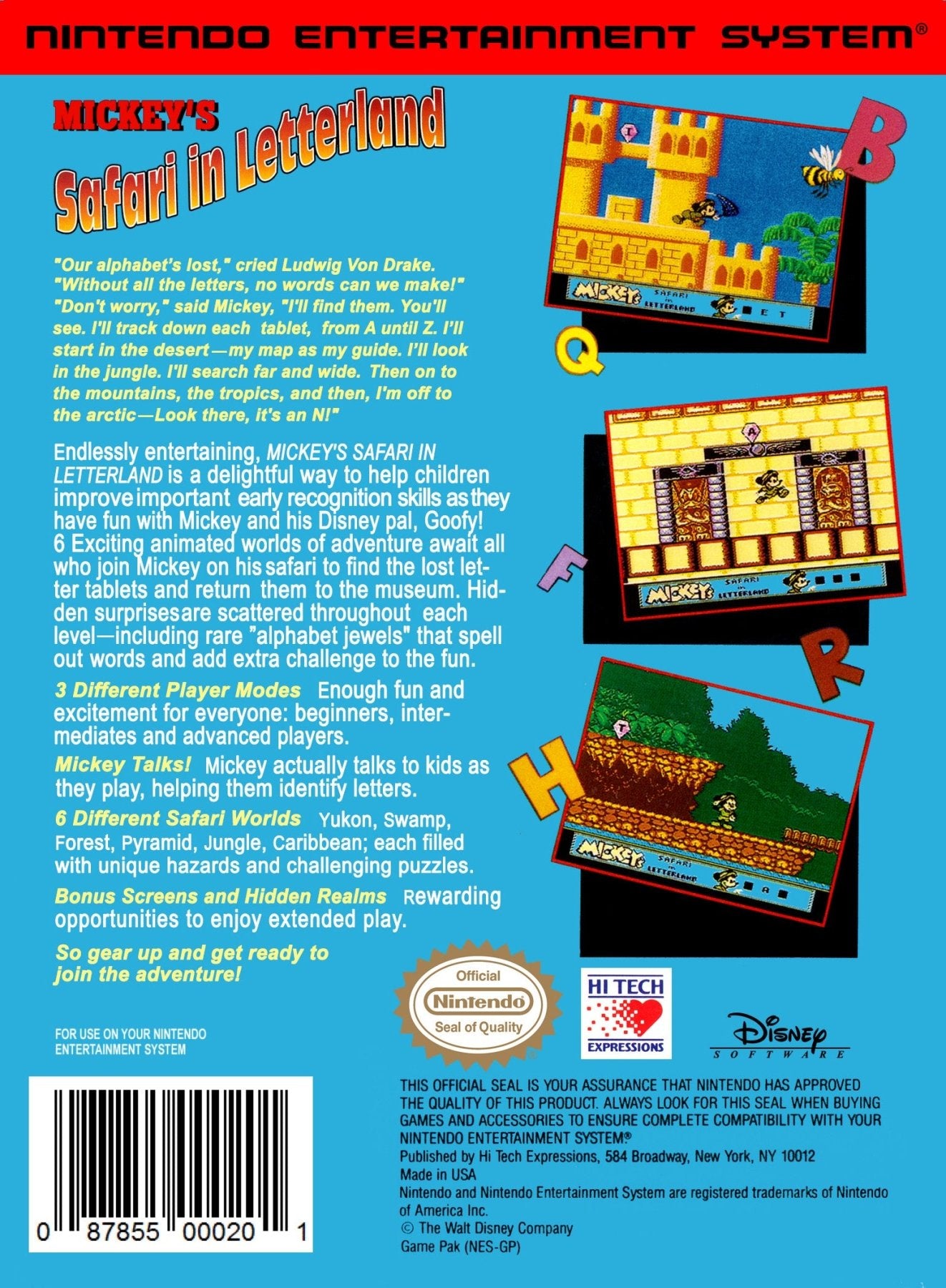 Mickey's Safari in Letterland - NES - Retro Island Gaming