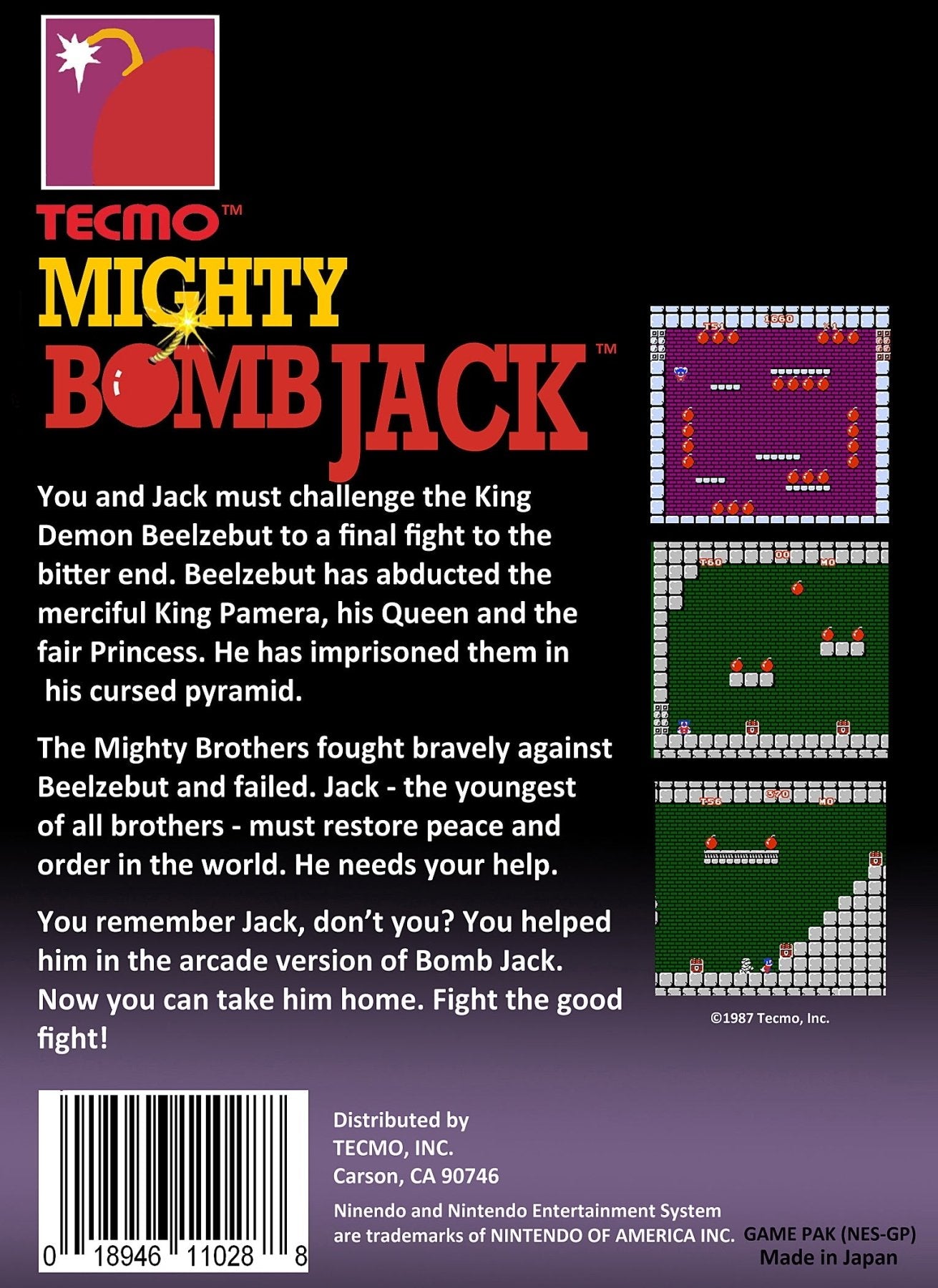 Mighty Bomb Jack [5 Screw] - NES - Retro Island Gaming