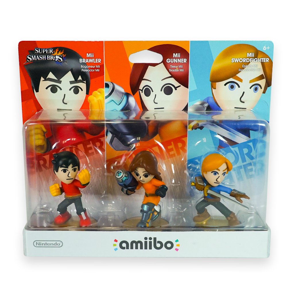 Mii Brawler 3-Pack - Super Smash Bros. Series Amiibo - Retro Island Gaming