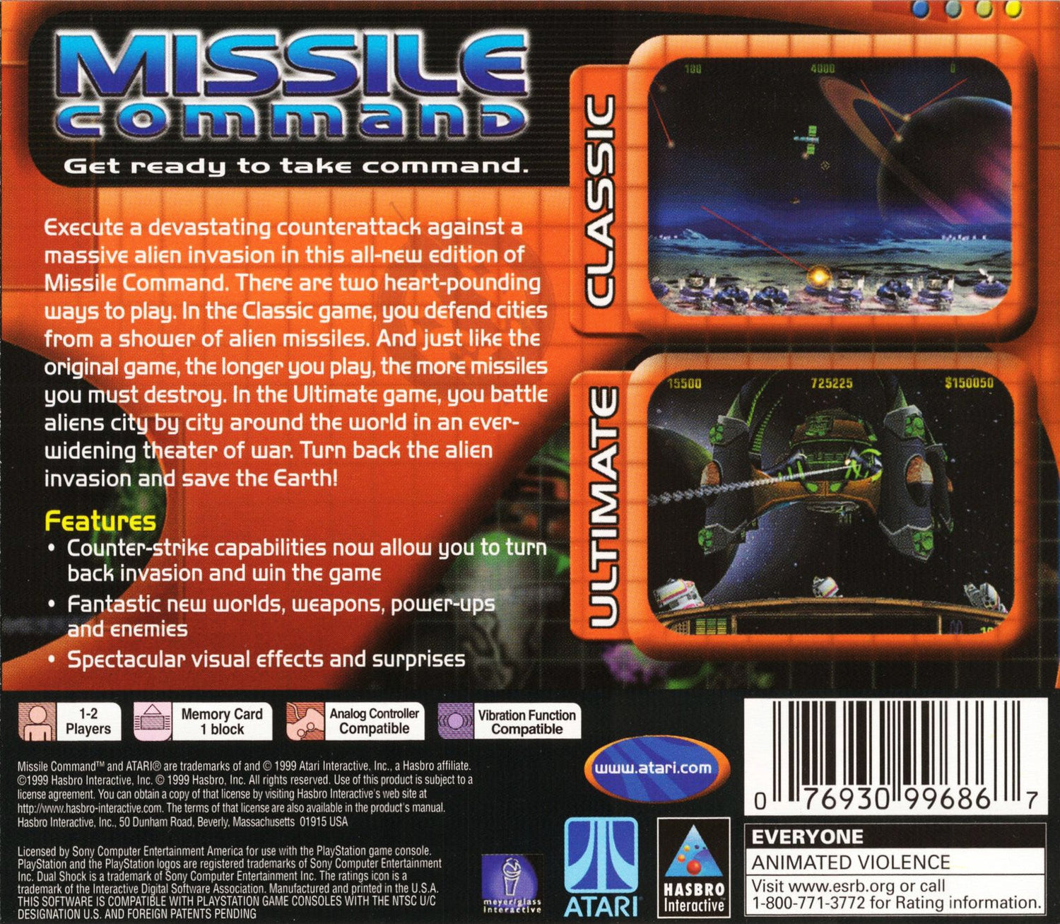 Missile Command - Playstation - Retro Island Gaming
