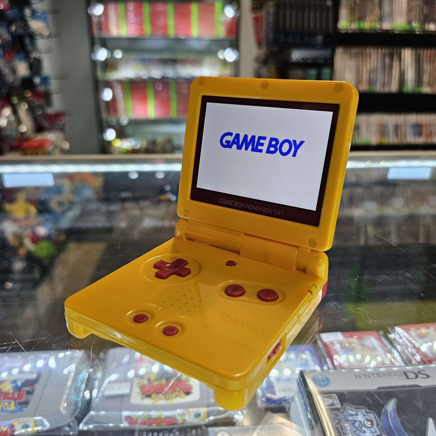 Modded GameBoy Advance SP w/ New IPS Screen & Pikachu Reshell with 15 Brightness Levels! - Retro Island Gaming