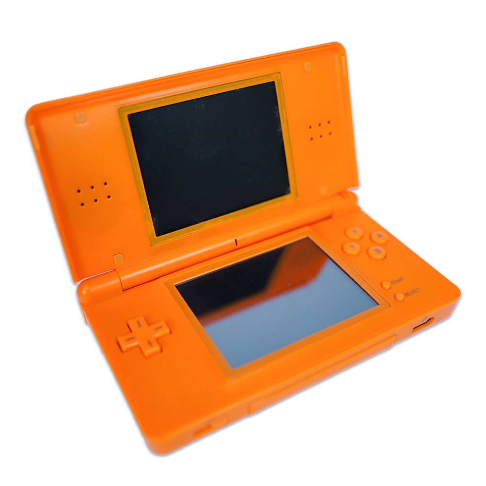 Modded Nintendo DS Lite System w/ Orange Naruto Reshell - Certified Tested & Cleaned - Retro Island Gaming