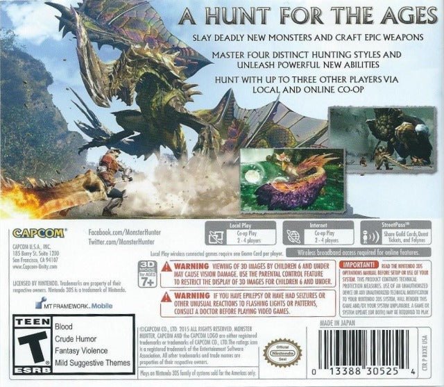 Monster Hunter Generations - Nintendo 3DS - Retro Island Gaming