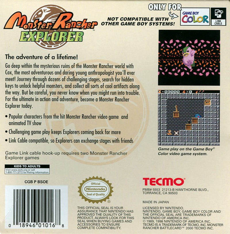 Monster Rancher Explorer - GameBoy Color - Retro Island Gaming