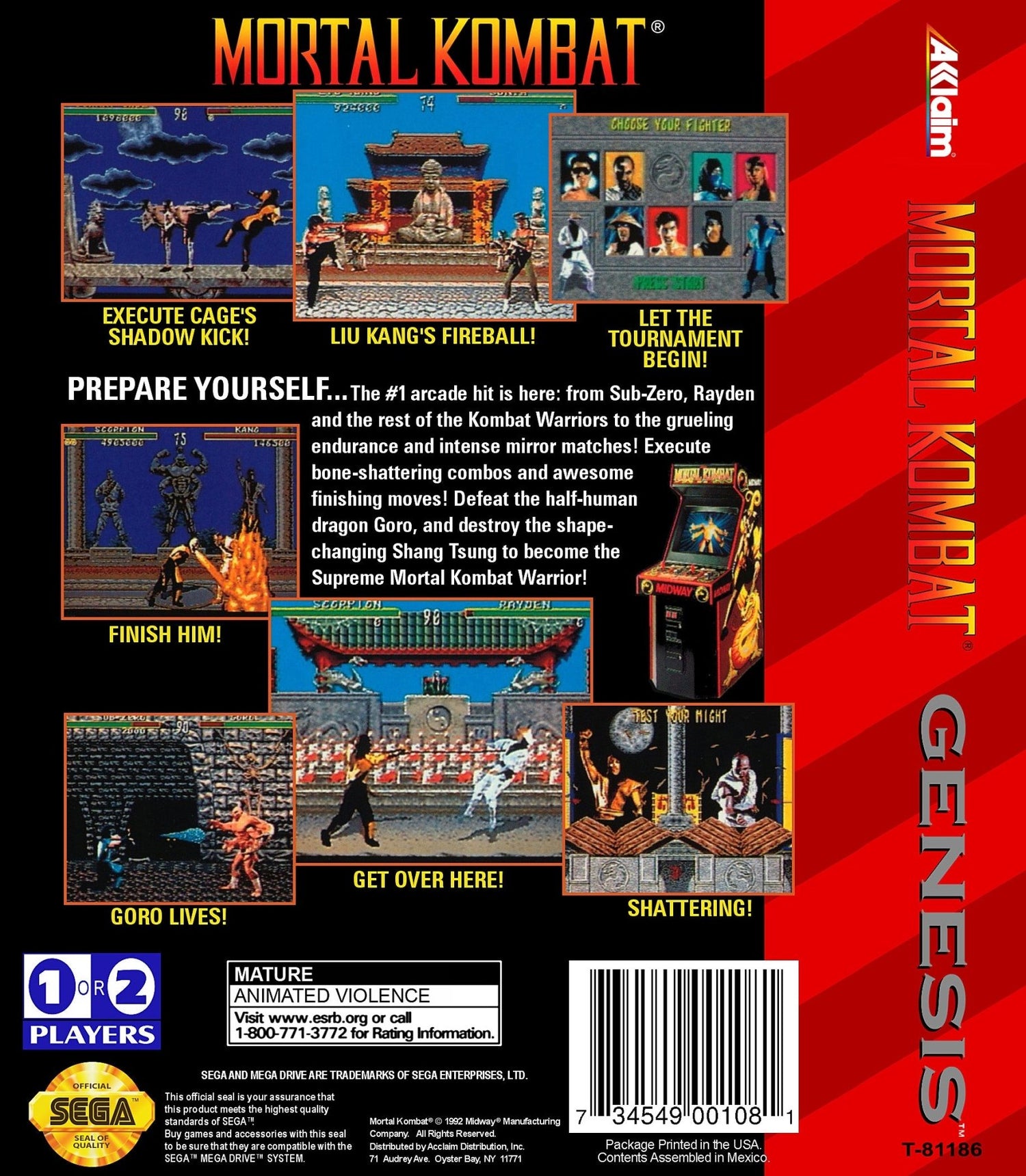 Mortal Kombat - Sega Genesis - Retro Island Gaming