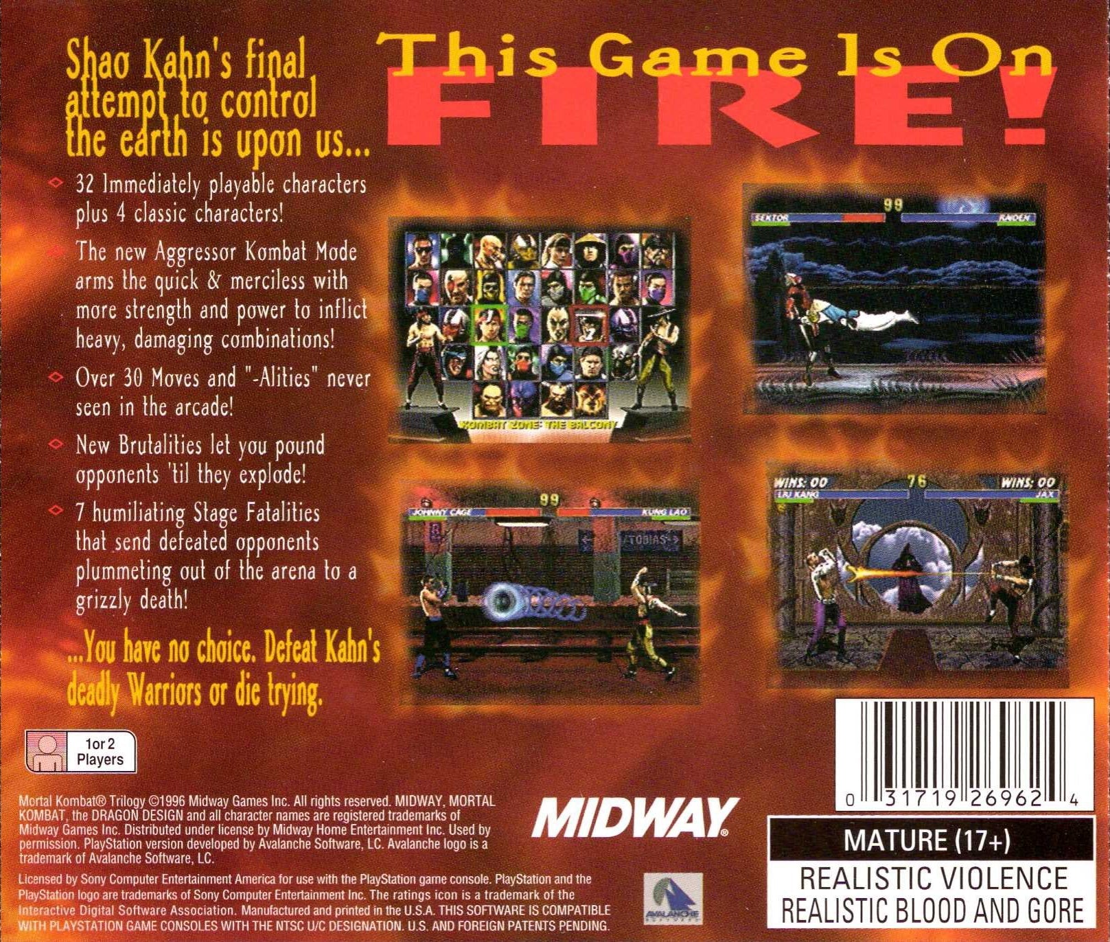 Mortal Kombat Trilogy [Greatest Hits] - Playstation - Retro Island Gaming