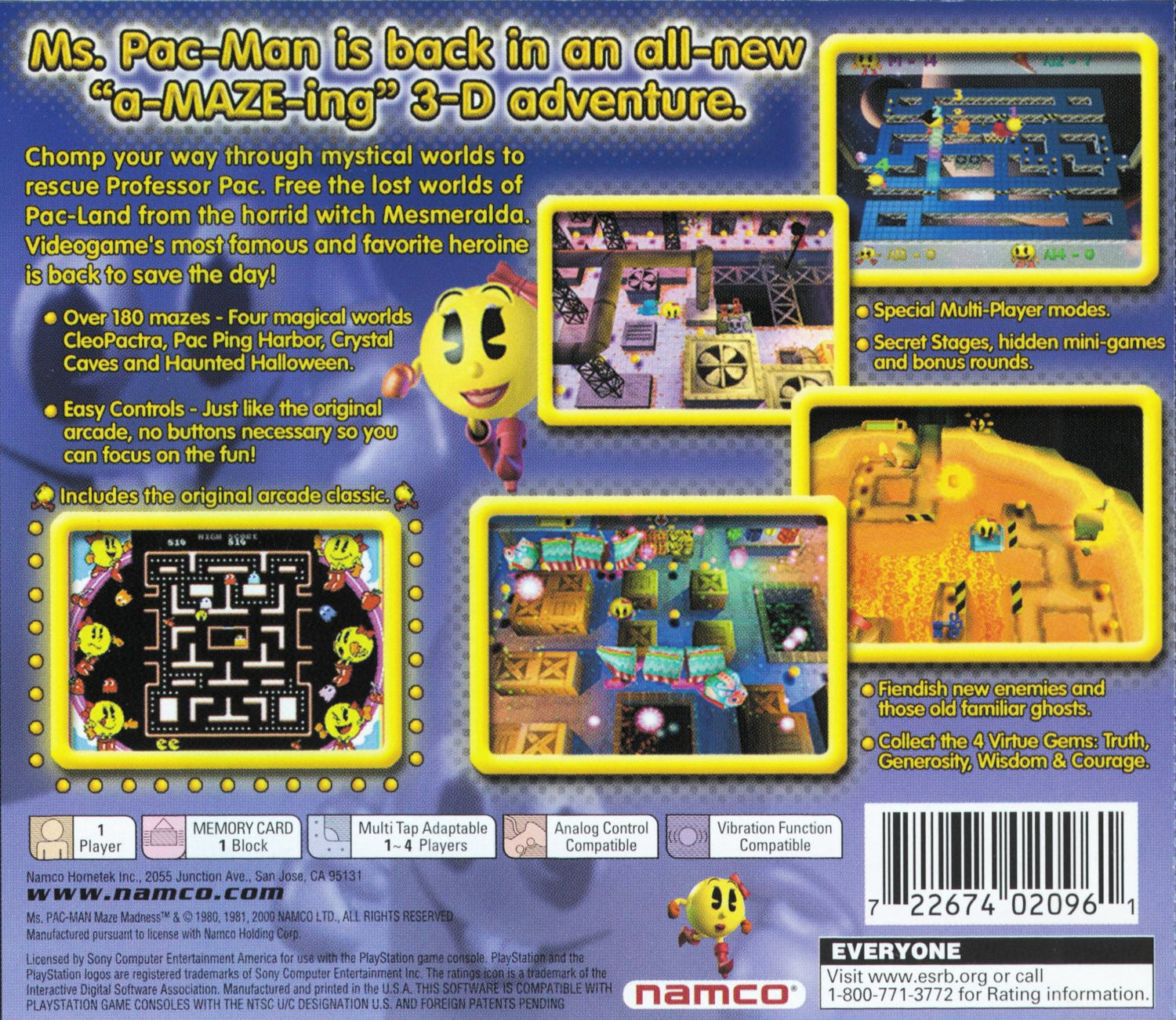 Ms. Pac - Man Maze Madness - Playstation - Retro Island Gaming
