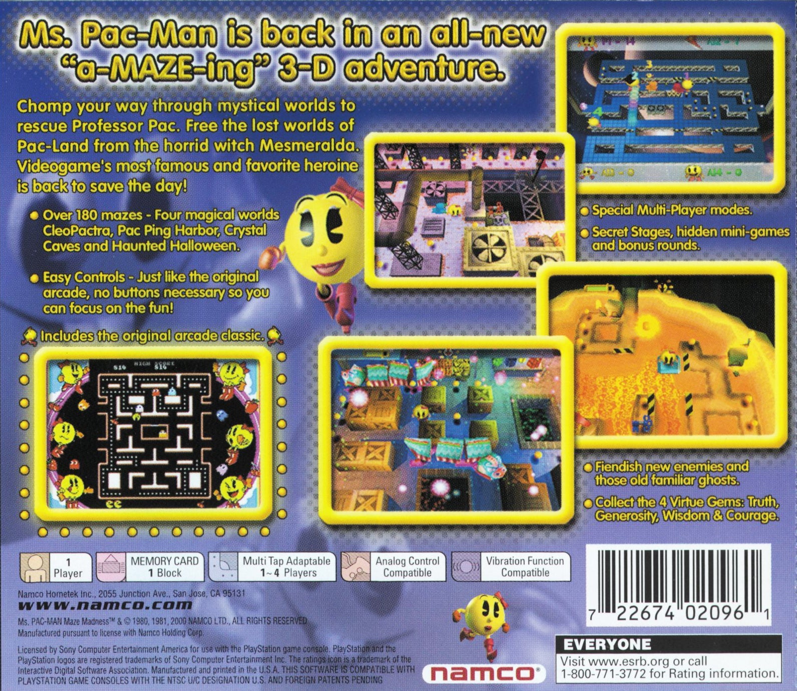 Ms. Pac - Man Maze Madness - Playstation - Retro Island Gaming