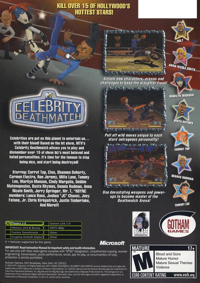 MTV Celebrity Deathmatch - Xbox - Retro Island Gaming