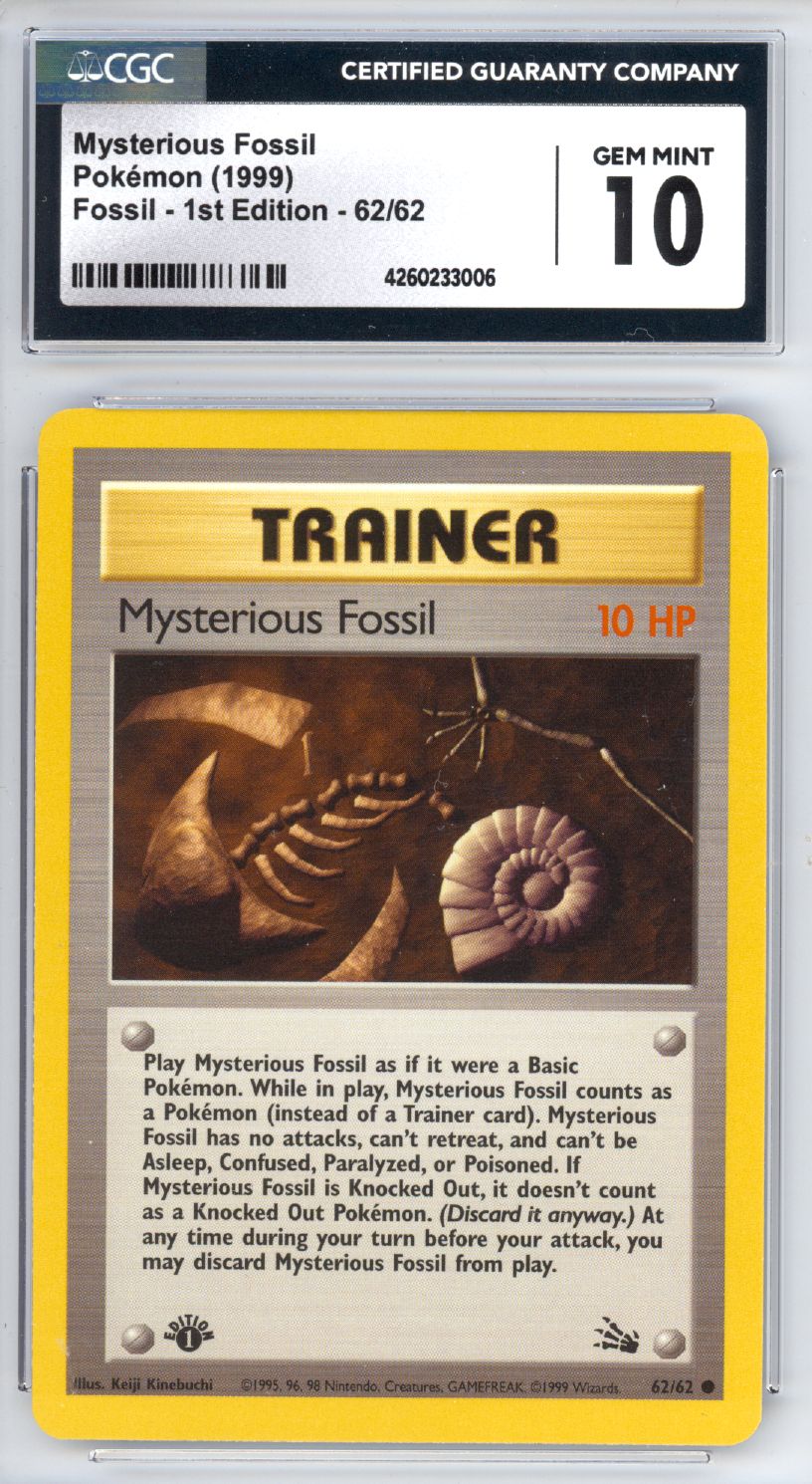 MYSTERIOUS FOSSIL | 1999 POKEMON FOSSIL | PSA GEM MT 10 MYSTERIOUS FOSSIL | 1999 POKEMON FOSSIL | PSA GEM MT 10