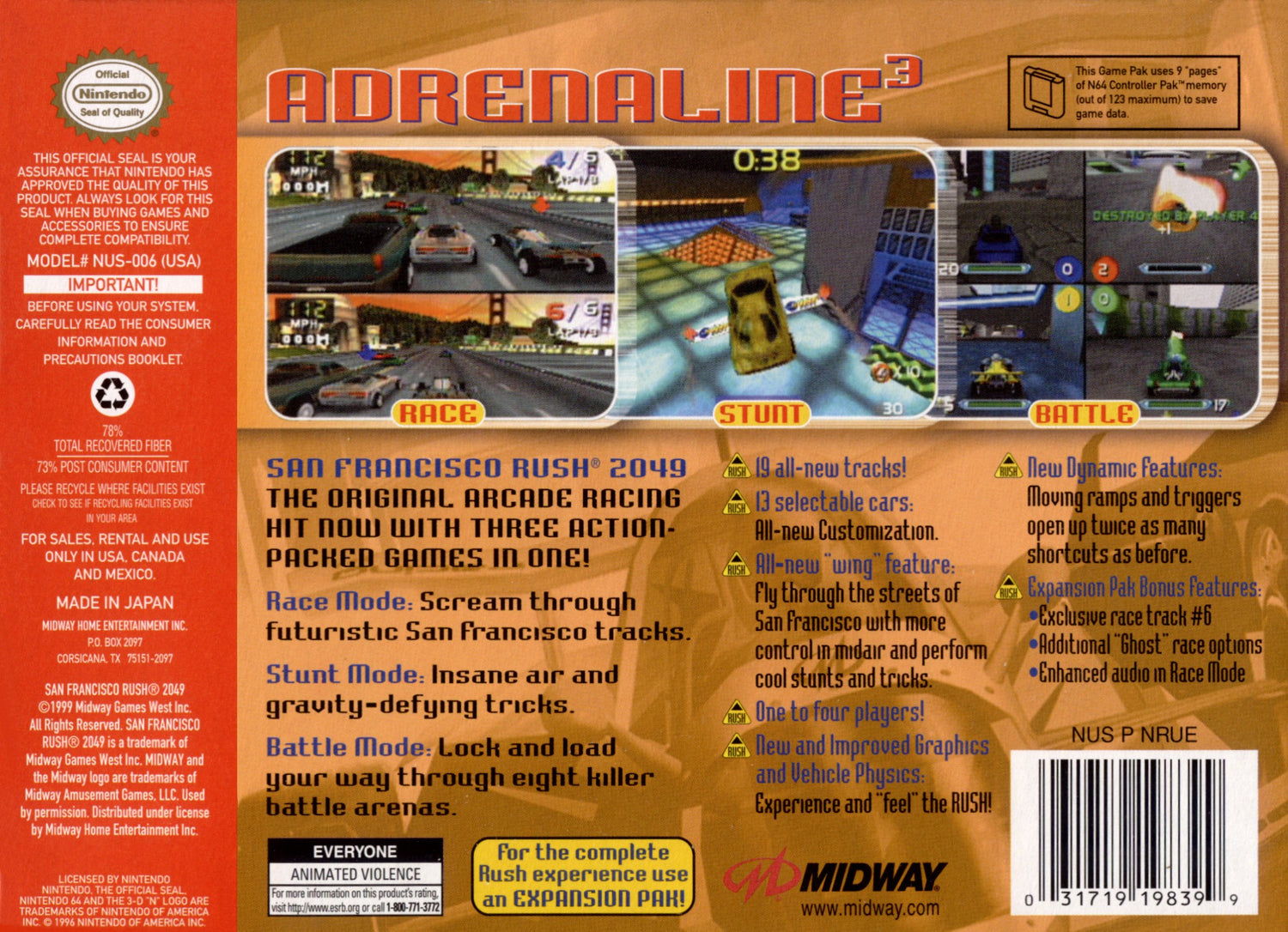 San Francisco Rush 2049 - Nintendo 64