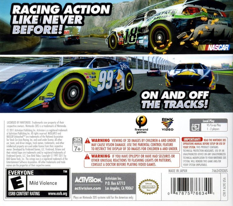 NASCAR Unleashed - Nintendo 3DS - Retro Island Gaming