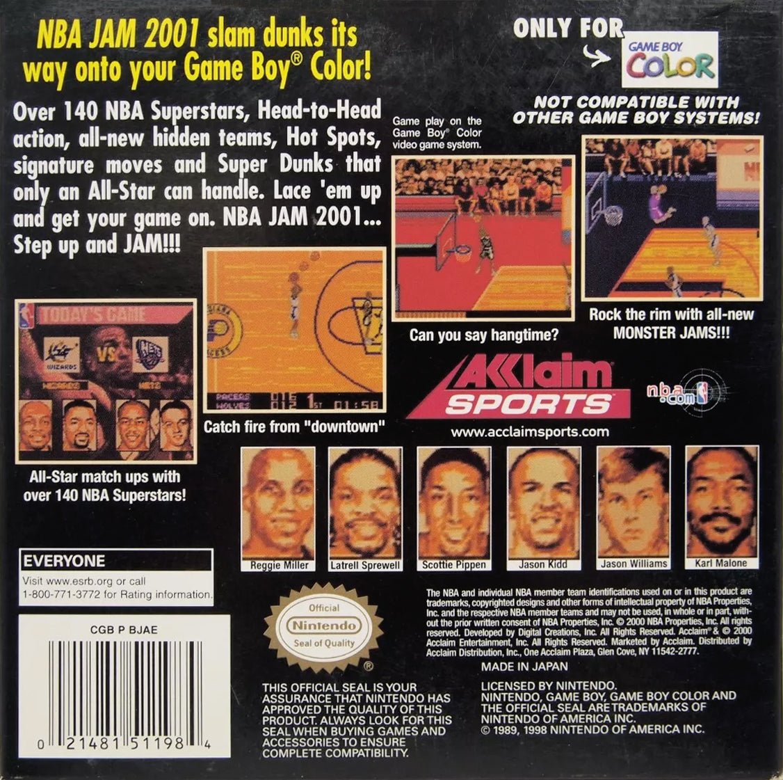 NBA Jam 2001 - GameBoy Color - Retro Island Gaming