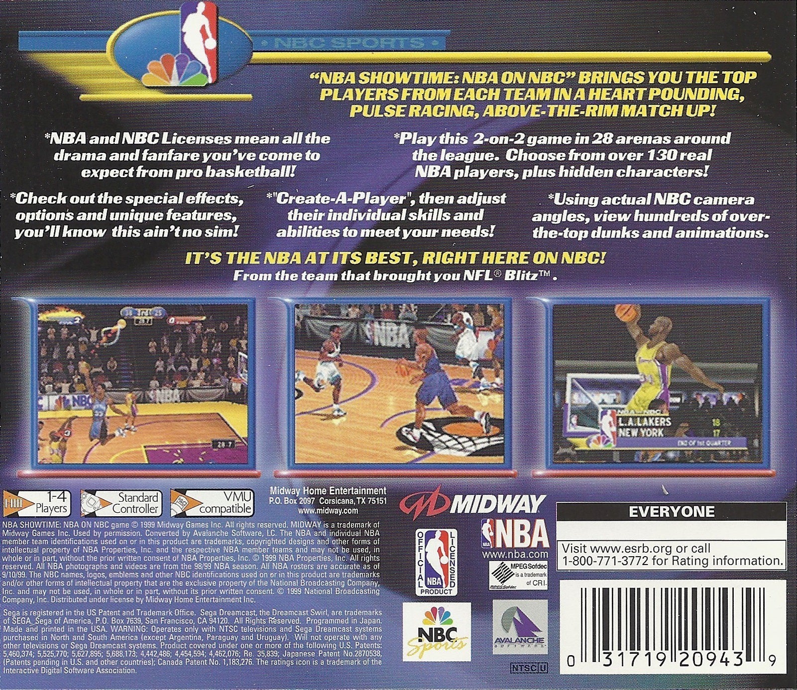 NBA Showtime - Sega Dreamcast - Retro Island Gaming