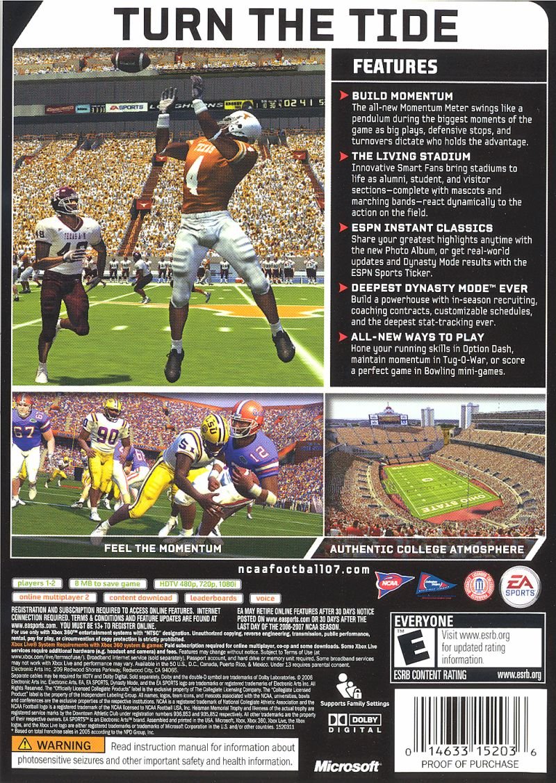 NCAA Football 2007 - Xbox 360 - Retro Island Gaming