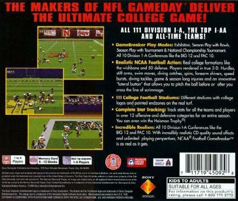 NCAA Gamebreaker - Playstation - Retro Island Gaming
