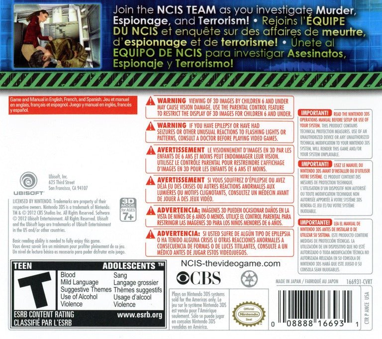 NCIS - Nintendo 3DS - Retro Island Gaming