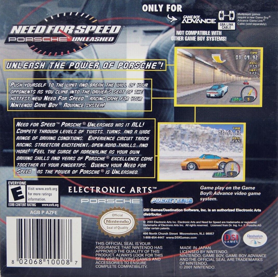 Need for Speed Porsche Unleashed - GameBoy Advance - Retro Island Gaming