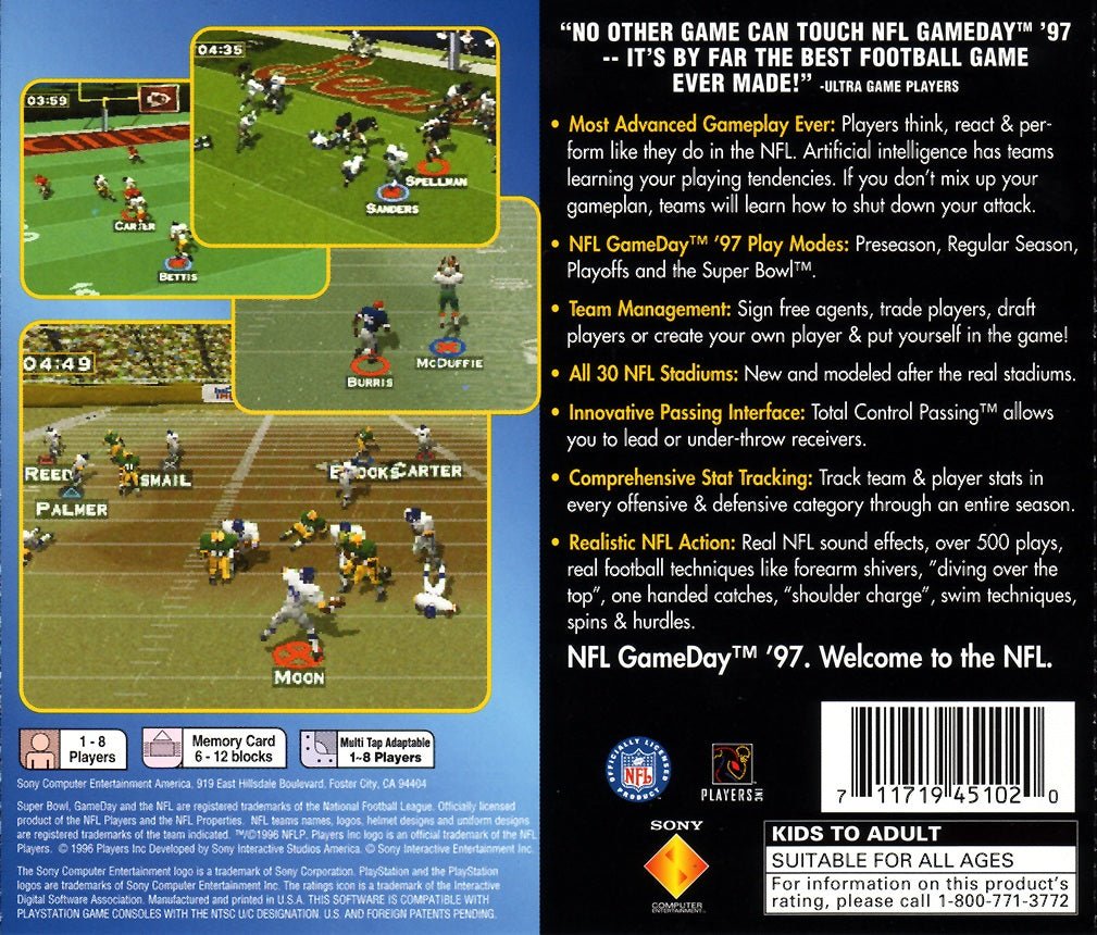 NFL GameDay 97 - Playstation - Retro Island Gaming