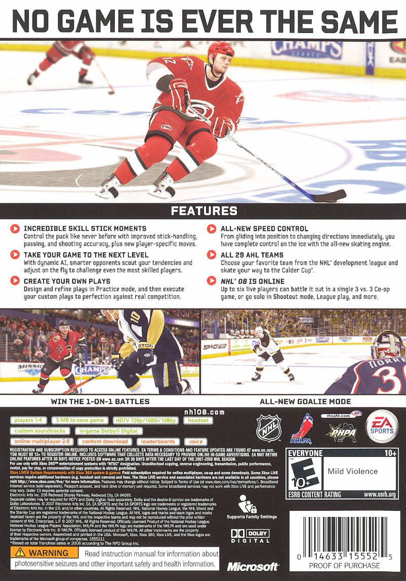 NHL 08 - Xbox 360 - Retro Island Gaming