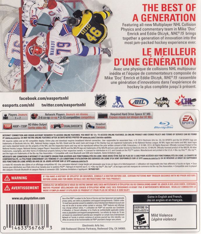 NHL 15 - Playstation 3 - Retro Island Gaming