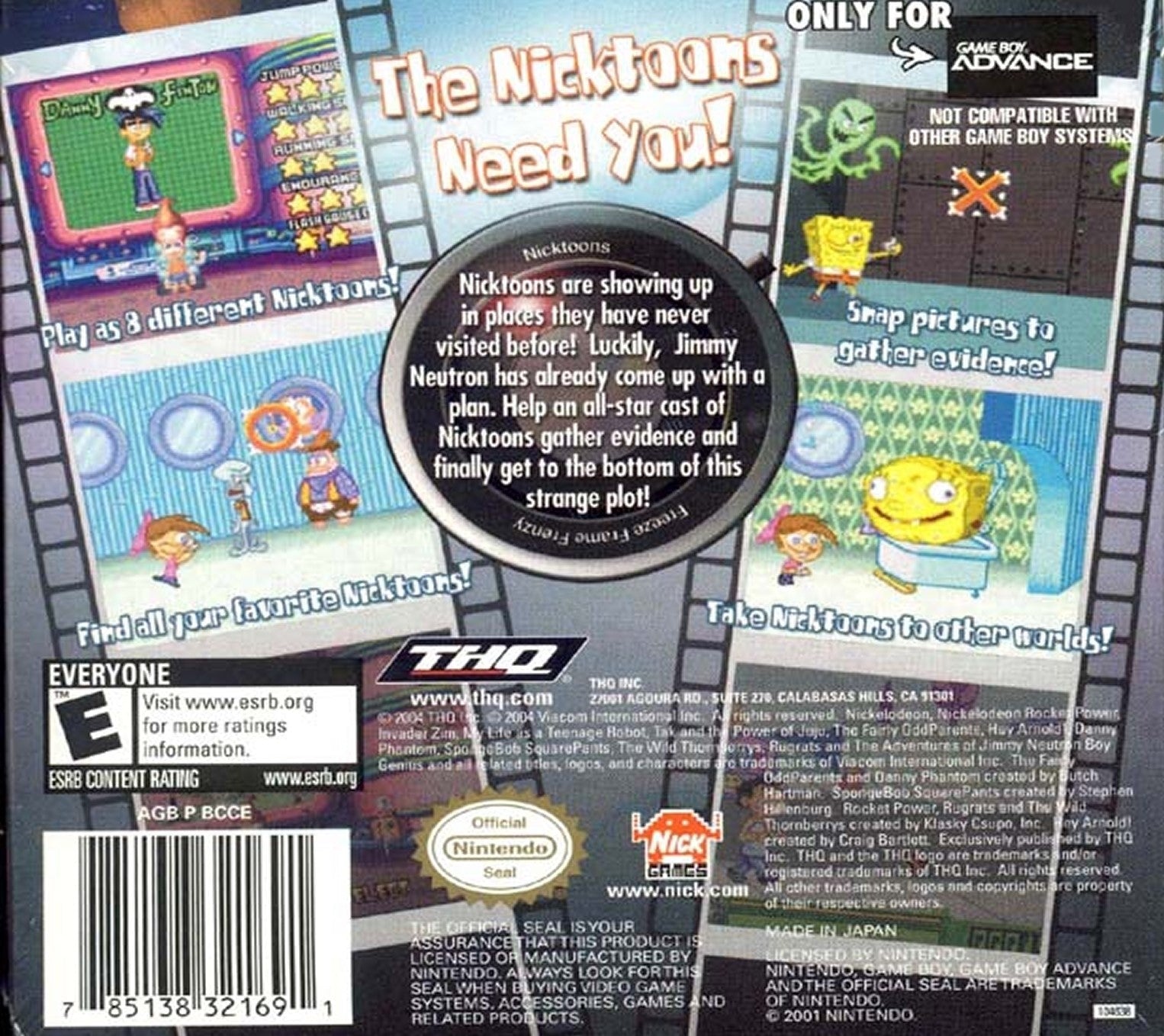 Nicktoons Freeze Frame Frenzy - GameBoy Advance - Retro Island Gaming