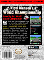 Nigel Mansell's World Championship Racing - NES - Retro Island Gaming