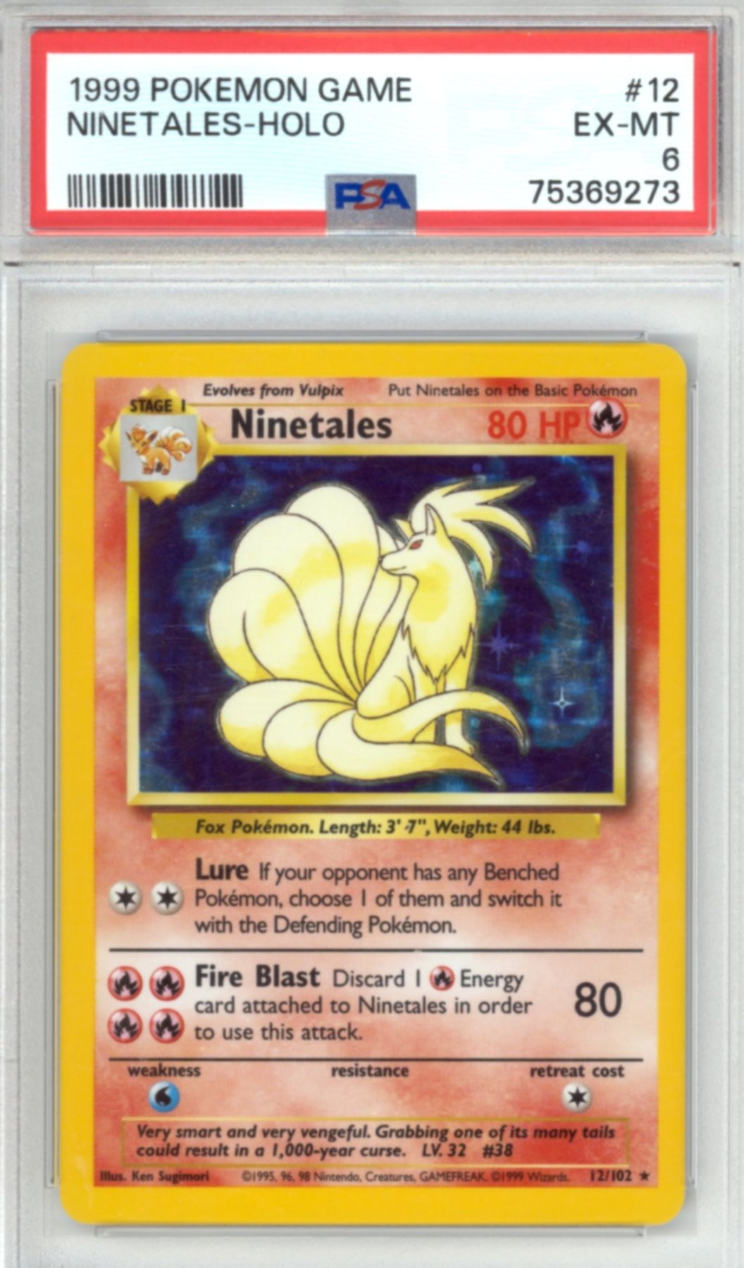 Ninetales #12 - Pokemon Base Set - Retro Island Gaming