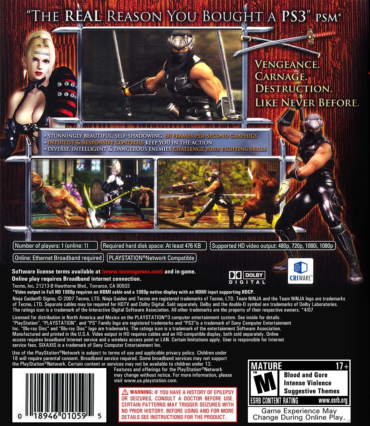 Ninja Gaiden Sigma [Greatest Hits] - Playstation 3 - Retro Island Gaming