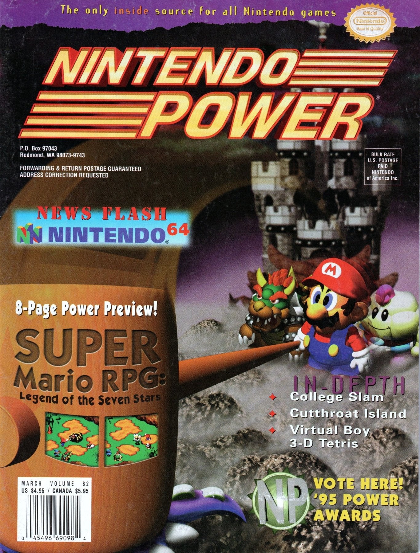 Nintendo Power Magazine Rack Nintendo Power: March 1996, Volume 82 - Magazine – Retro Island Gaming