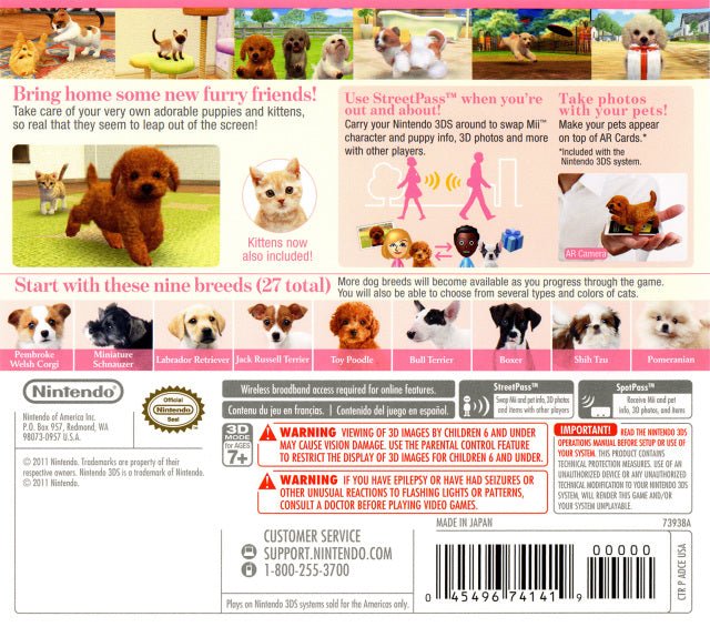 Nintendogs + Cats: Toy Poodle & New Friends - Nintendo 3DS - Retro Island Gaming