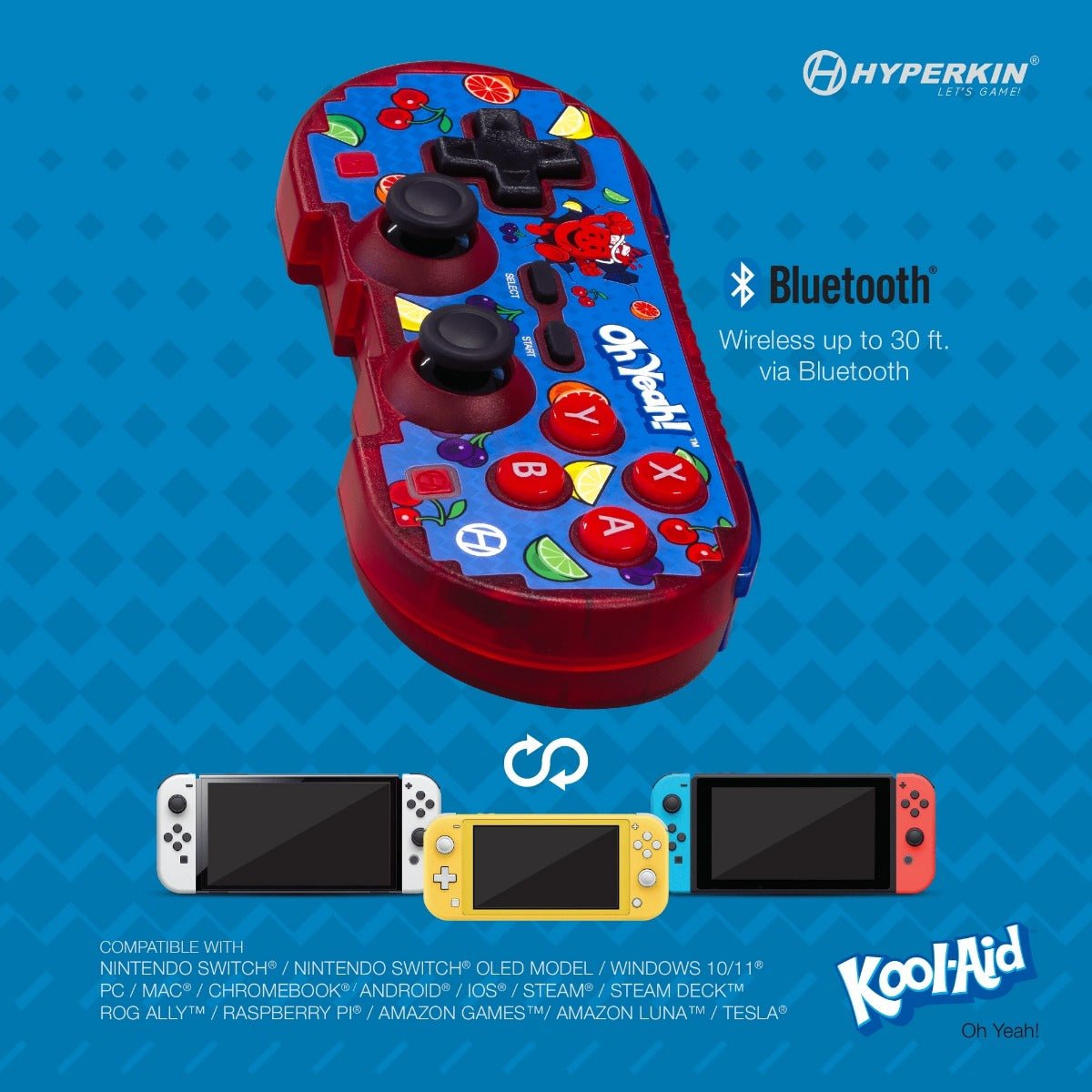 Official Kool-Aid Limited Edition Pixel Art Bluetooth Controller (Oh Yeah) - Retro Island Gaming