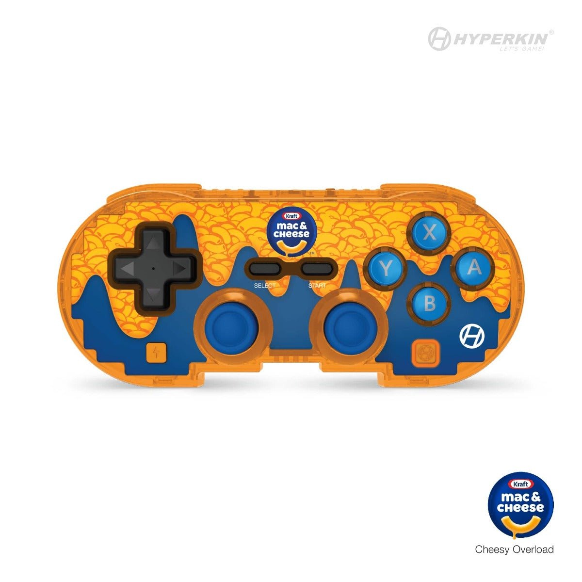 Official Kraft Mac & Cheese Limited Edition Pixel Art Bluetooth Controller (Cheesey Overload) - Retro Island Gaming