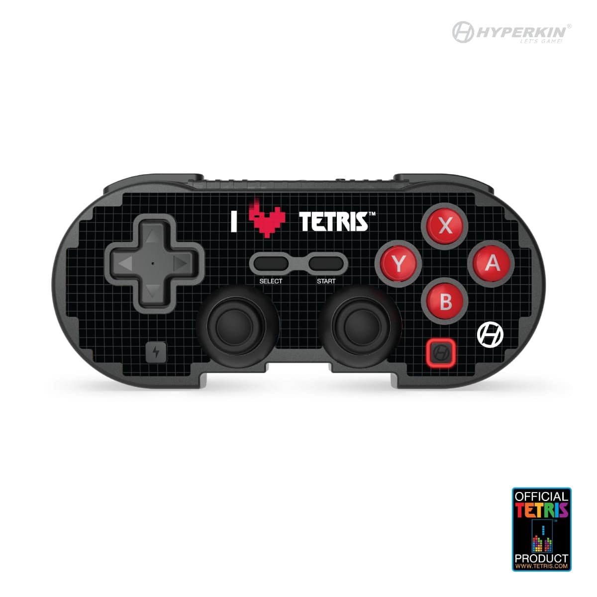 Official Tetris Heart Limited Edition Pixel Art Bluetooth Controller - Retro Island Gaming