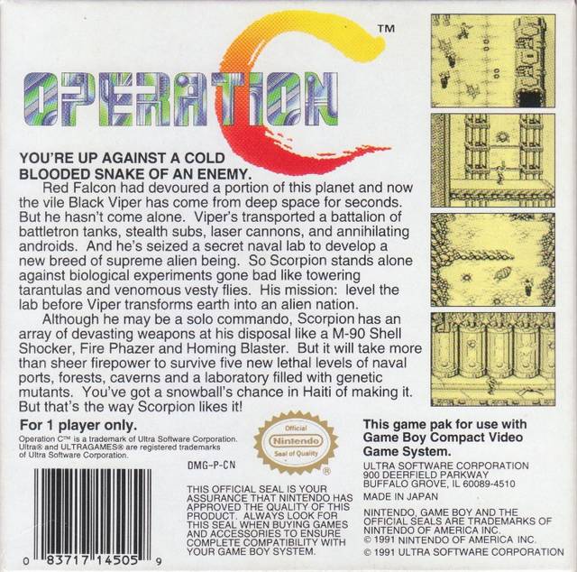 Operation C - GameBoy - Retro Island Gaming