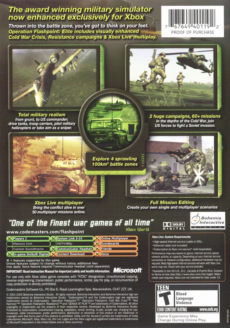 Operation Flashpoint Elite - Xbox - Retro Island Gaming
