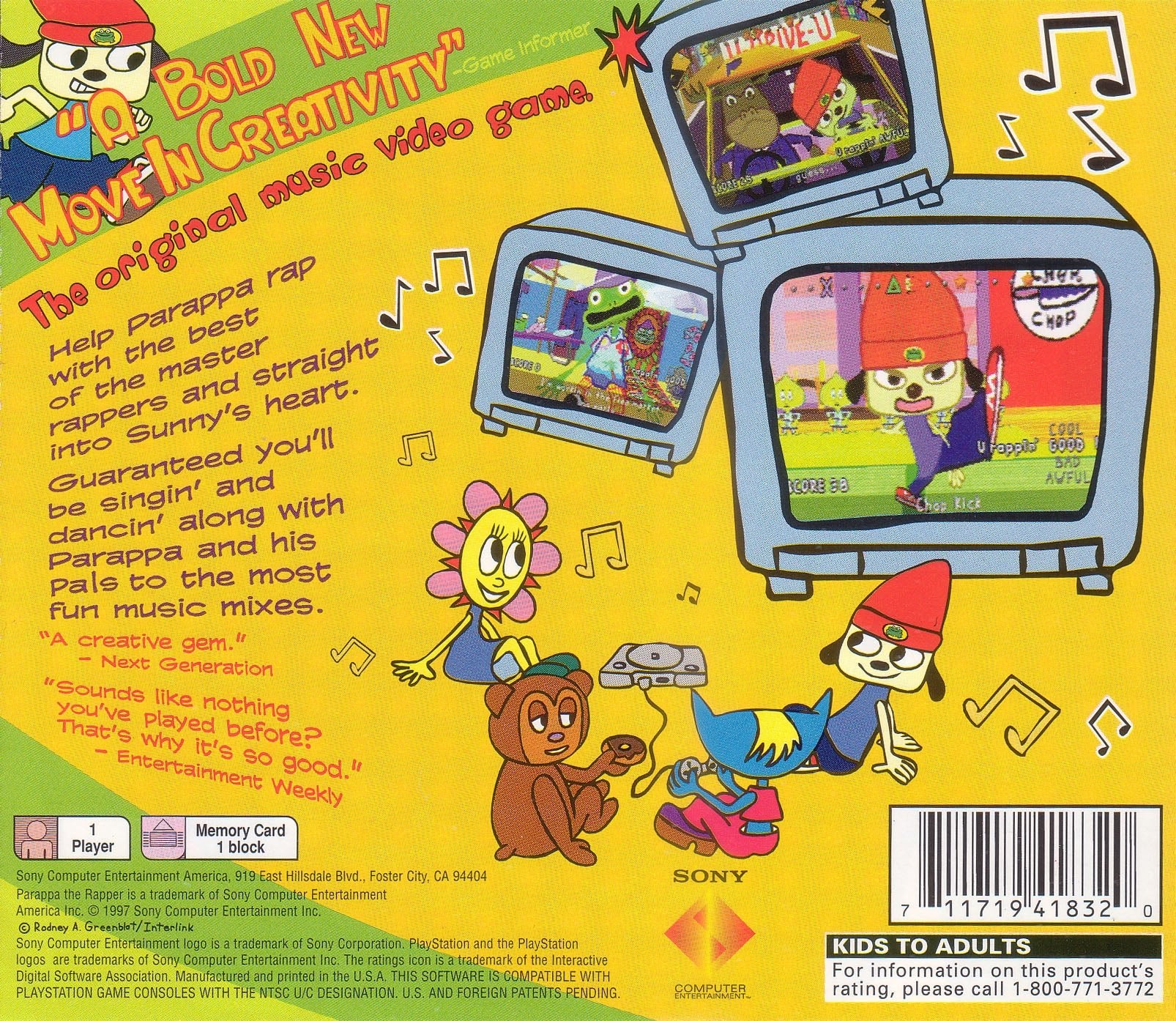 PaRappa the Rapper - Playstation - Retro Island Gaming