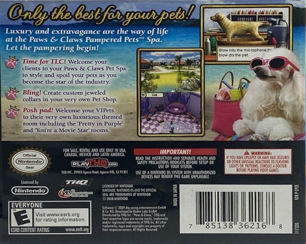 Paws & Claws Pampered Pets - Nintendo DS - Retro Island Gaming