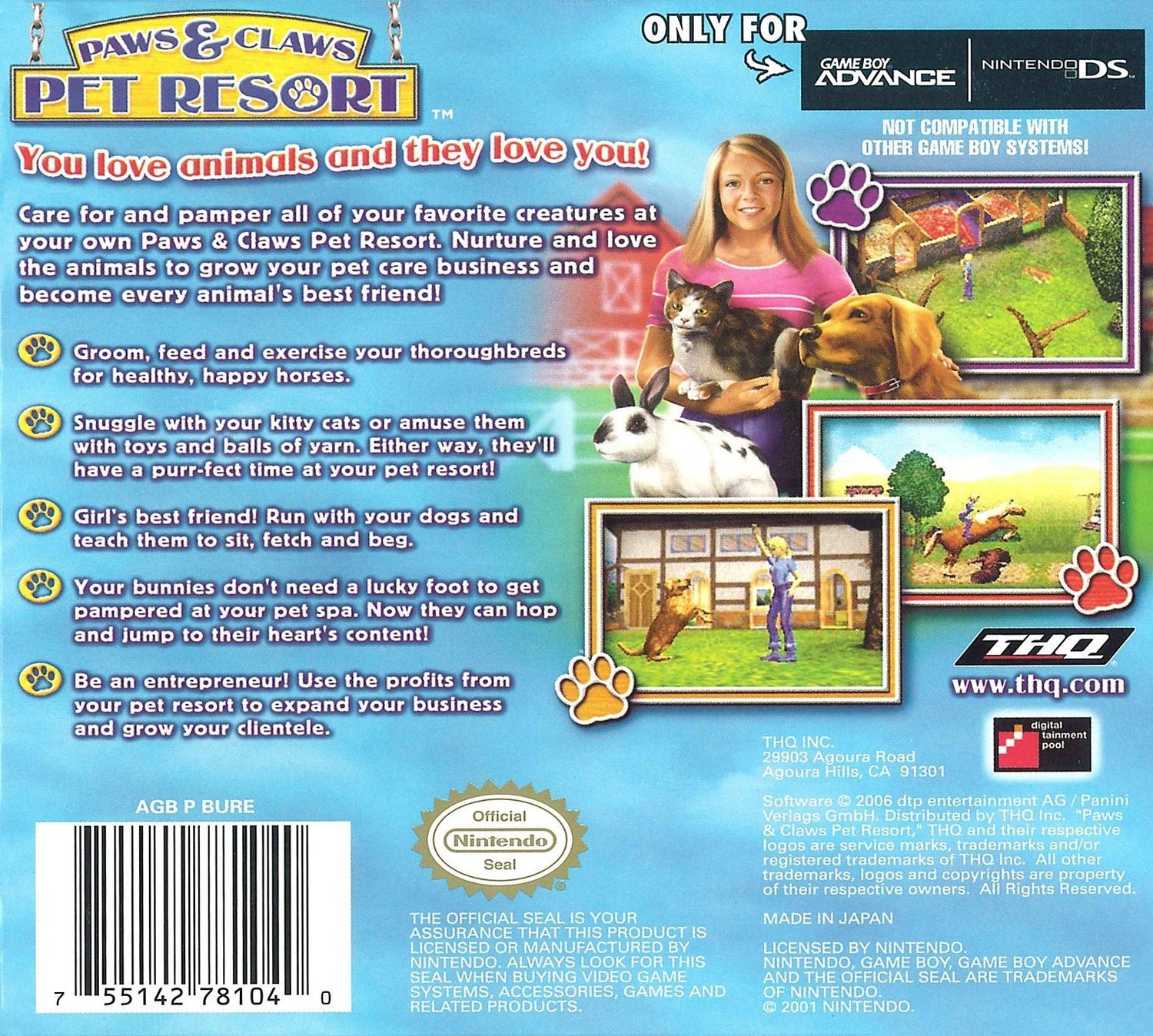 Paws & Claws Pet Resort - GameBoy Advance - Retro Island Gaming