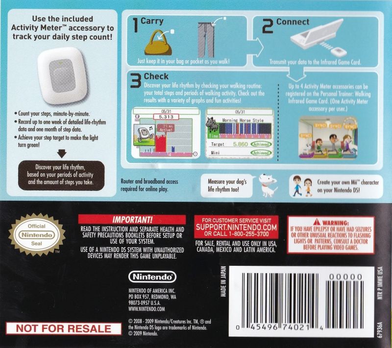 Personal Trainer: Walking [w/ x1 Pedometer] - Nintendo DS - Retro Island Gaming