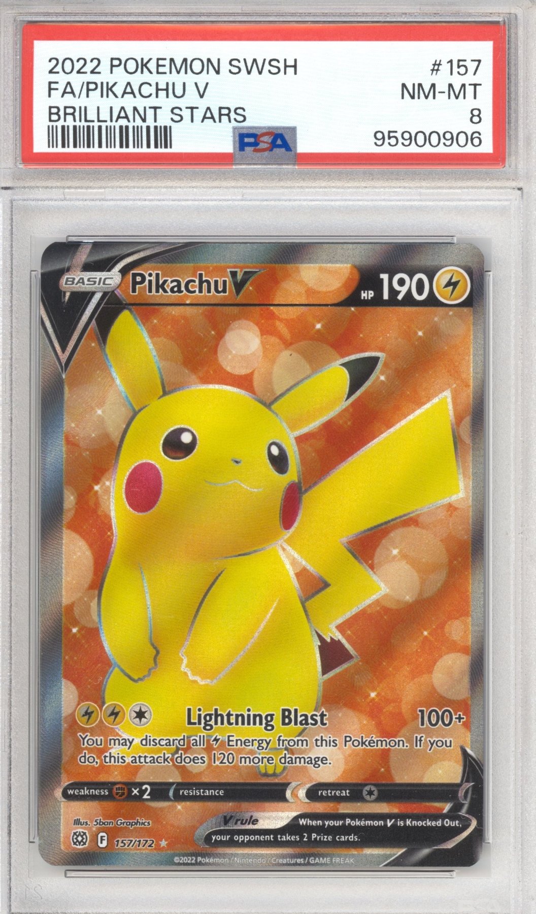 Pikachu V 157 - Pokemon Brilliant Stars - Retro Island Gaming