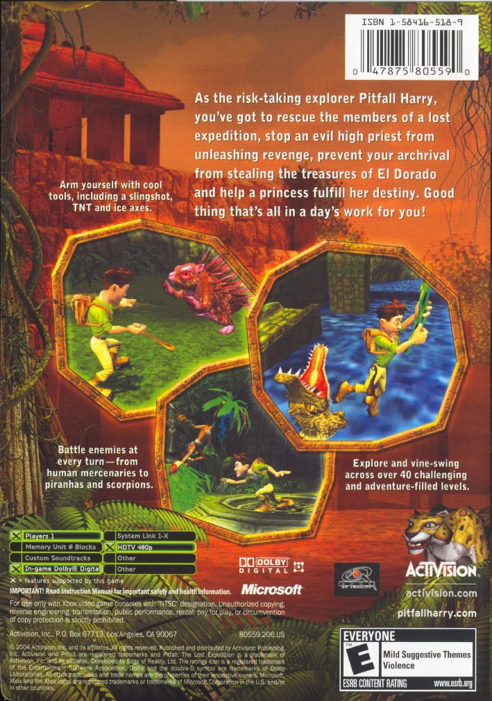 Pitfall The Lost Expedition - Xbox - Retro Island Gaming