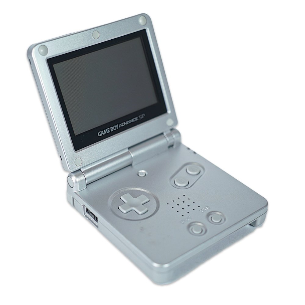 Platinum GameBoy Advance SP System (AGS - 001) - Certified Tested & Cleaned - Retro Island Gaming