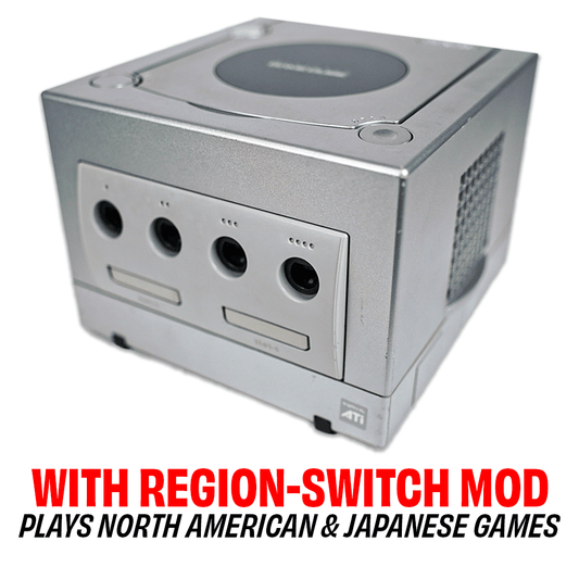 Platinum Nintendo GameCube System w/Japan - North American Region Switch Mod [DOL - 001] - Certified Tested & Cleaned - Retro Island Gaming